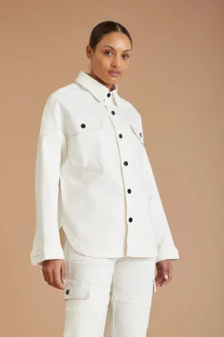 AF Denim Longsleeve Shirt (White)