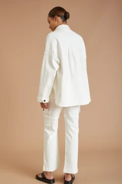 AF Denim Longsleeve Shirt (White)