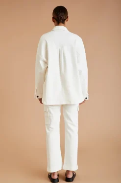 AF Denim Longsleeve Shirt (White)