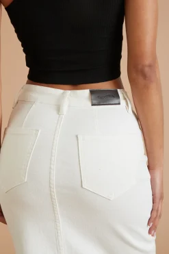 AF Denim Skirt (White)