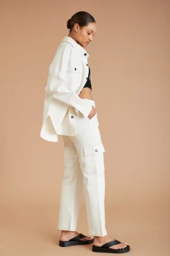 AF Denim Utility Pant (White)