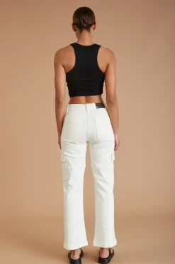 AF Denim Utility Pant (White)