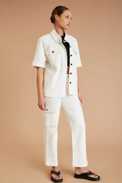 AF Denim Utility Shirt (White)
