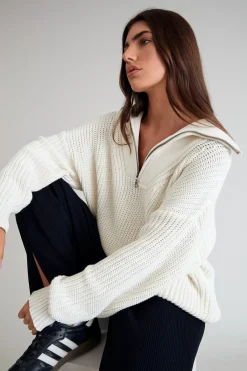 Chunky 1/2 Zip Knit