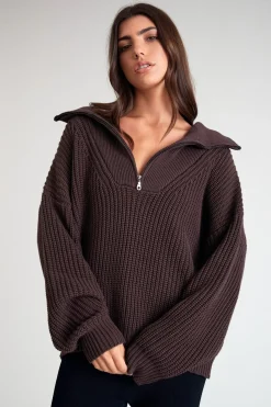 Chunky 1/2 Zip Knit