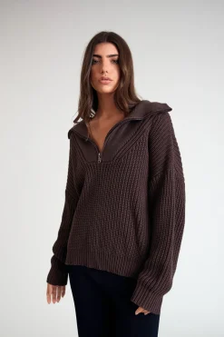Chunky 1/2 Zip Knit