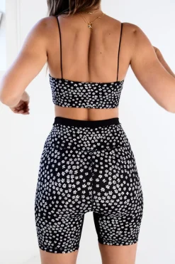 Daisy Square Neck Sports Bra