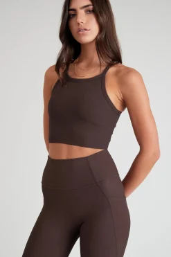 EcoRib Strap Racer Crop