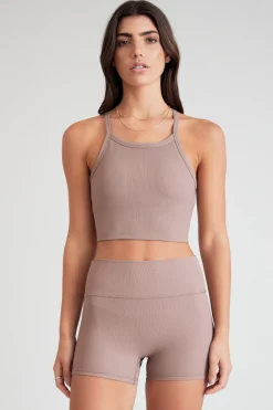 EcoRib Strap Racer Crop