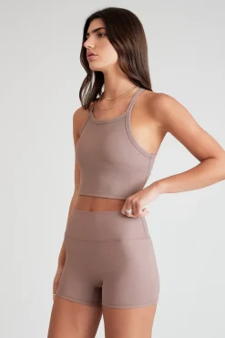 EcoRib Strap Racer Crop