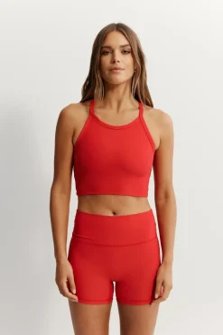 EcoRib Strap Racer Crop