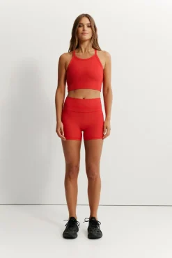 EcoRib Strap Racer Crop