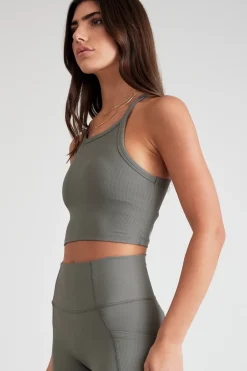 EcoRib Strap Racer Crop
