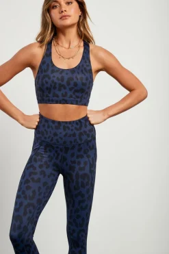 Oversized Cheetah Mid Racer Sports Bra