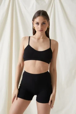 Rib Cotton Bralette